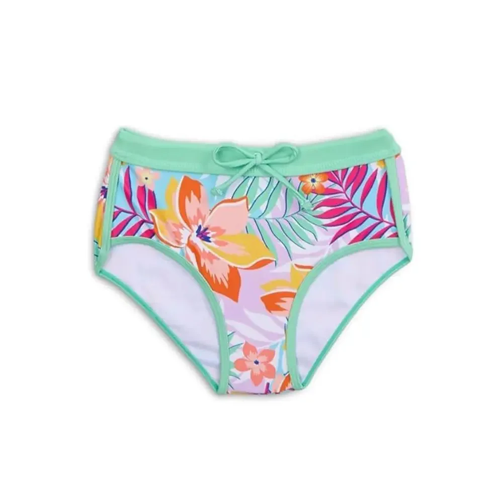 Appaman Stella Swim Shorts Set Kids 8 Retro Tropics Stretch Swimwear RED111